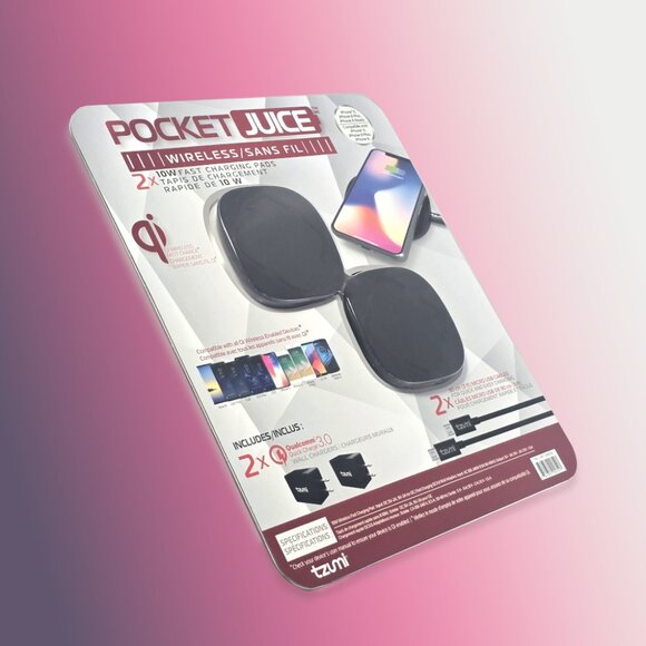 Tzumi 10W Fast Wireless Qi Charging Pad – 2 Pack - Picture 9 of 10